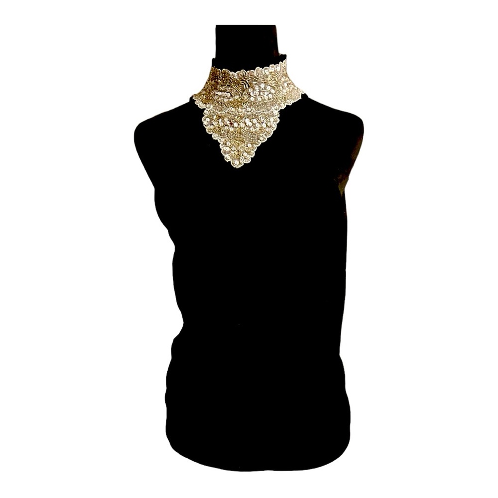 Women's INC cocktail sweater High neck with sequin appliqué. Medium